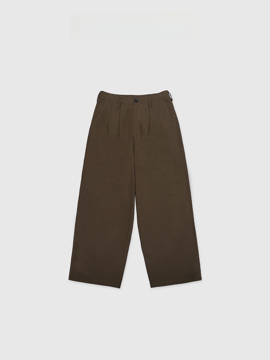 Linen Pant Wide - BackAtOne Casual Cotton Linen Khaki Wide