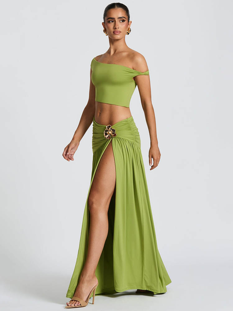 Mozision Elegant Dress Set Wom - Crop Top Crochet 评论和价格