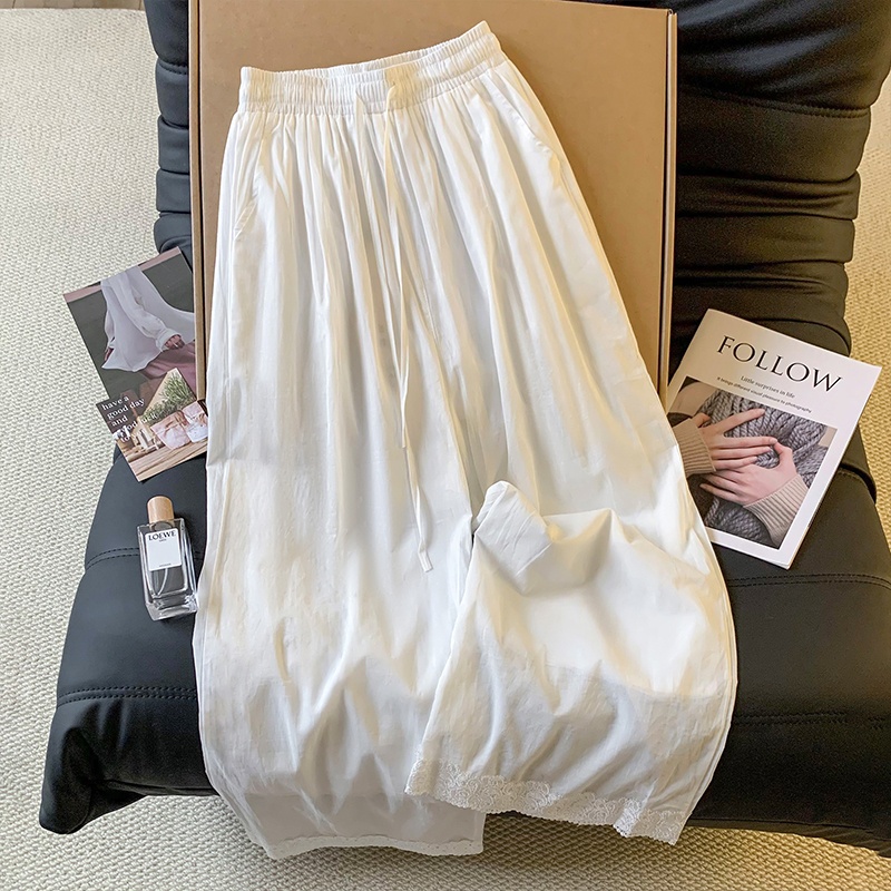 Elegant Embroidered Cotton Lin - Linen Pant Wide 评论和价格