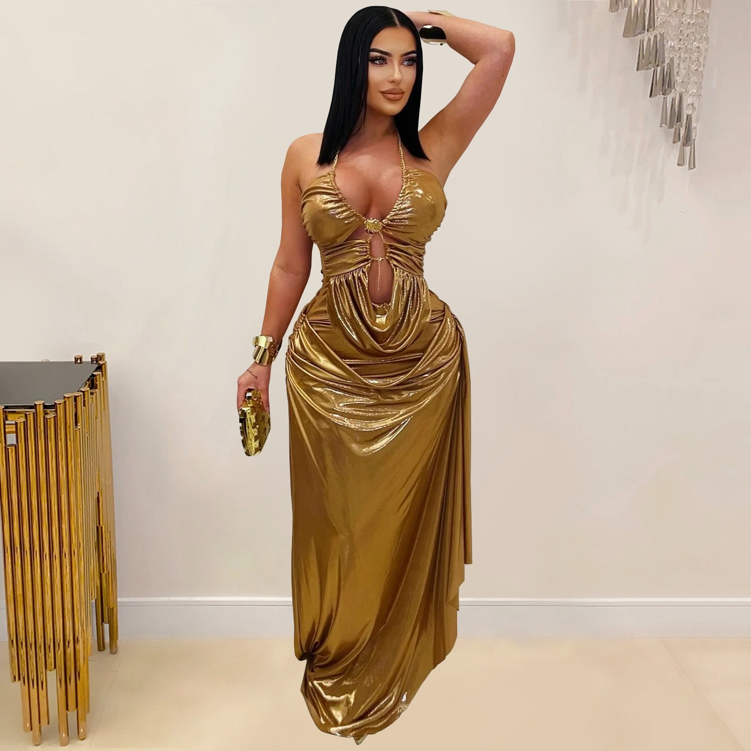 Prom Dress Evening Wedding Gue - Maxi Dress Halter 评论和价格