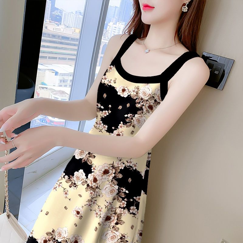 Summer Women Fashion Floral Pr - Midi Skirt Floral 评论和价格