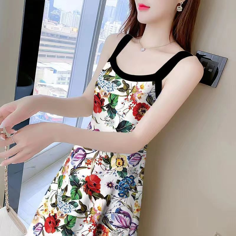 Summer Women Fashion Floral Pr - Midi Skirt Floral 评论和价格