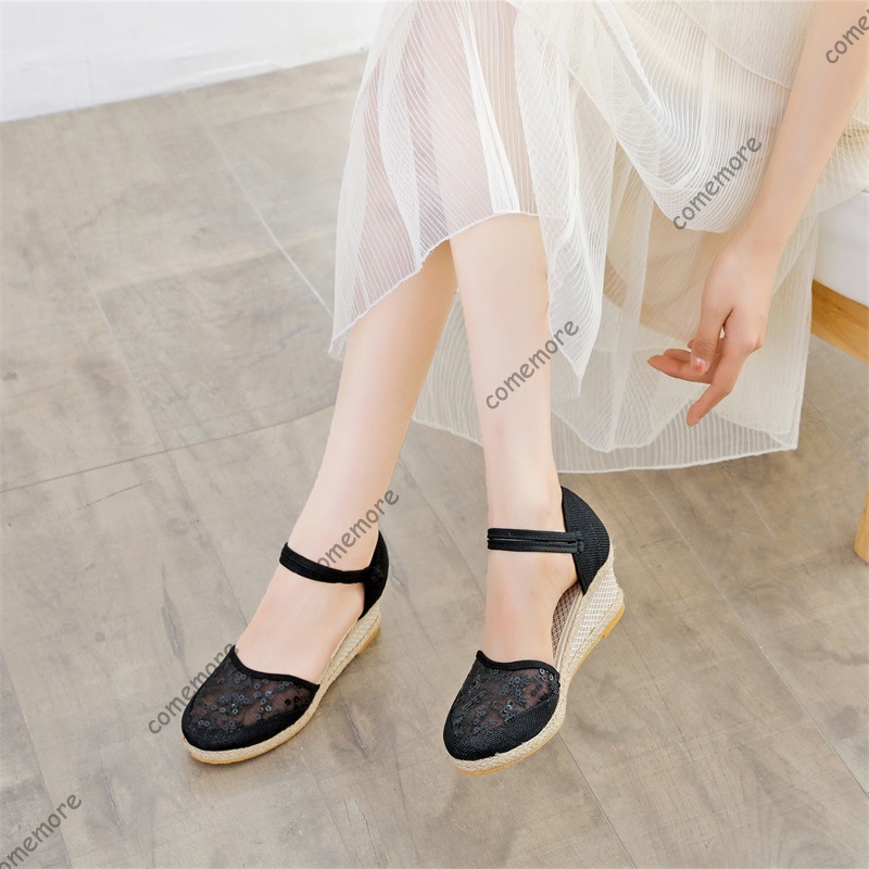 Women's Lace Mesh Espadrille W - Wedge Espadrille Women 评论和价格